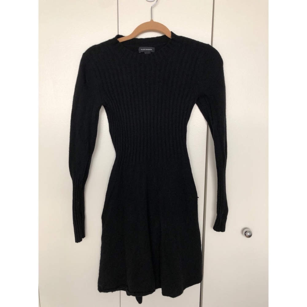 Club Monaco wool black dress